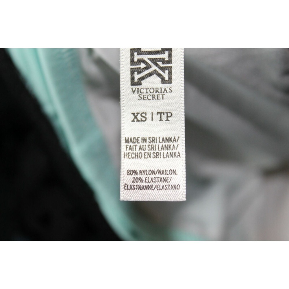 ✨2/$20 Victoria's Secret PINK Cut Out Bikini Swim Top Teal Black Women's Size XS - Picture 7 of 7